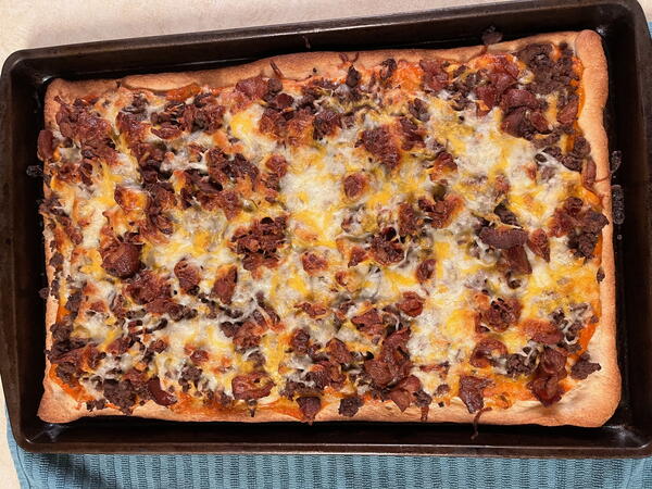 Homemade Bacon Cheeseburger Pizza Homemade Bacon Cheeseburger Pizza