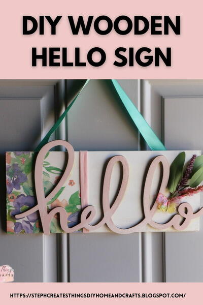 Diy Wooden Hello Sign Diy Wooden Hello Sign