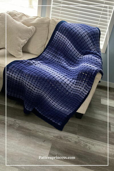 Winter Lake Crochet Boxed Block Stitch Blanket Winter Lake Crochet Boxed Block Stitch Blanket