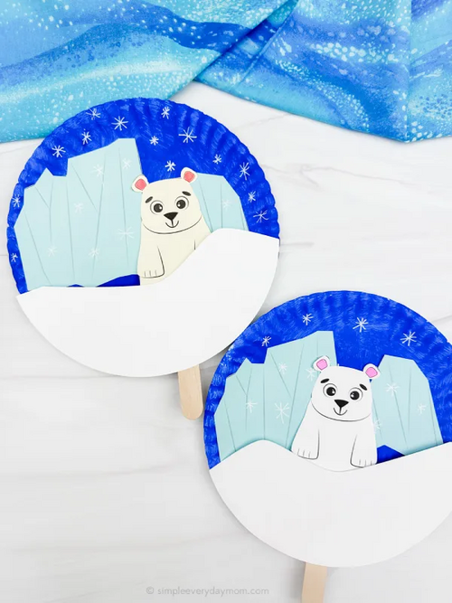 Moving Polar Bear Paper Plate Craft Moving Polar Bear Paper Plate Craft