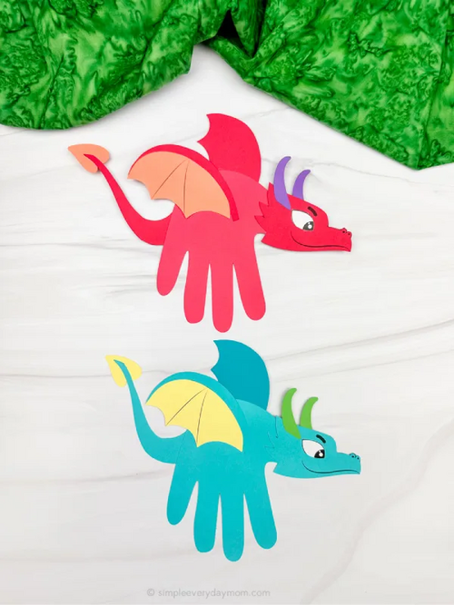Dragon Handprint Craft Dragon Handprint Craft