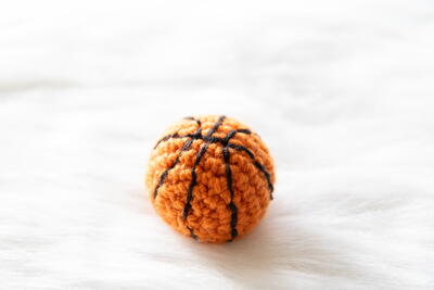 Crochet Basketball Keychain
