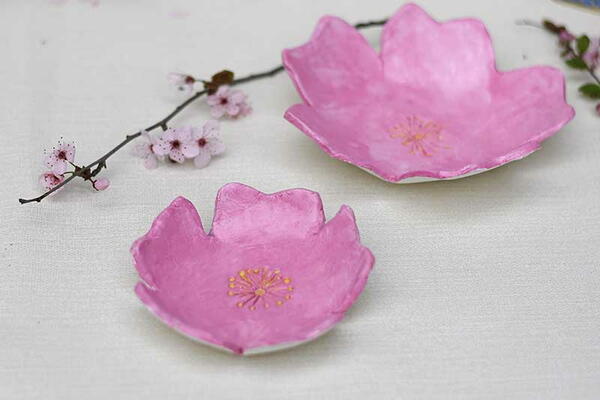 Cherry Blossom Clay Trinket Dish Cherry Blossom Clay Trinket Dish