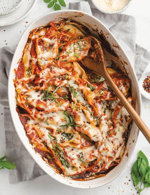 Baked Spinach and Ricotta Shells Baked Spinach and Ricotta Shells