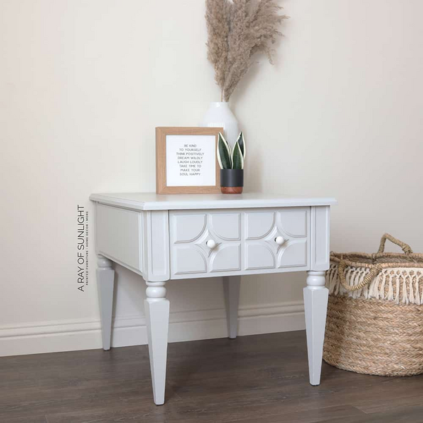 Charming Gray End Table Charming Gray End Table