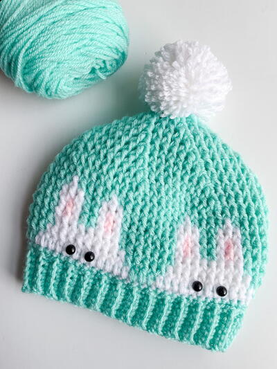 Peek A Boo Bunny Hat