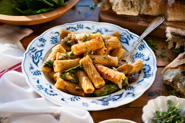 French Onion Pasta Bake With Spinach And Mushrooms French Onion Pasta Bake With Spinach And Mushrooms