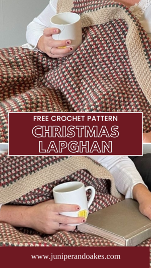 Striped Moss Christmas Lapghan Striped Moss Christmas Lapghan