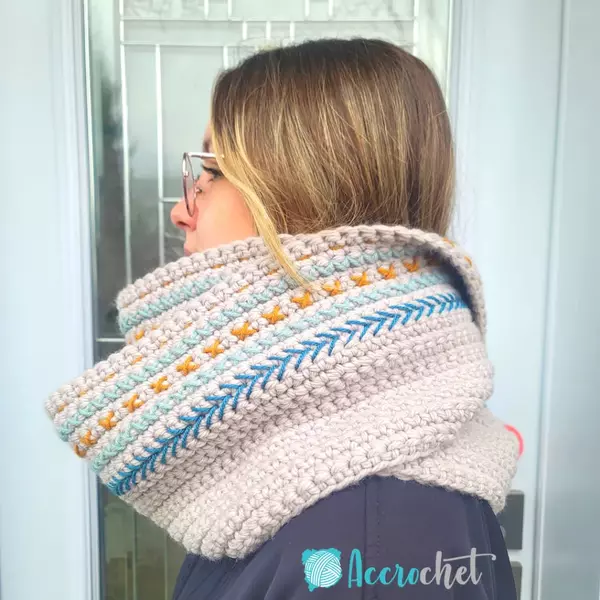 Embroidered Infinity Scarf Crochet Pattern Embroidered Infinity Scarf Crochet Pattern