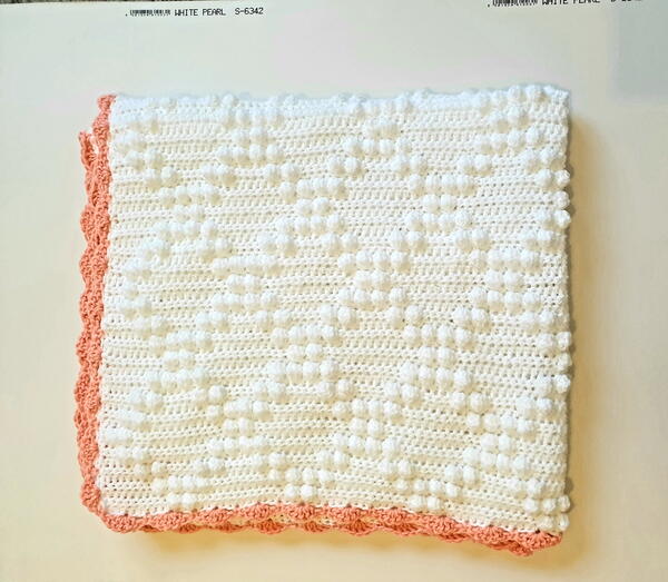 Diamond Bobble Crochet Baby Blanket Diamond Bobble Crochet Baby Blanket