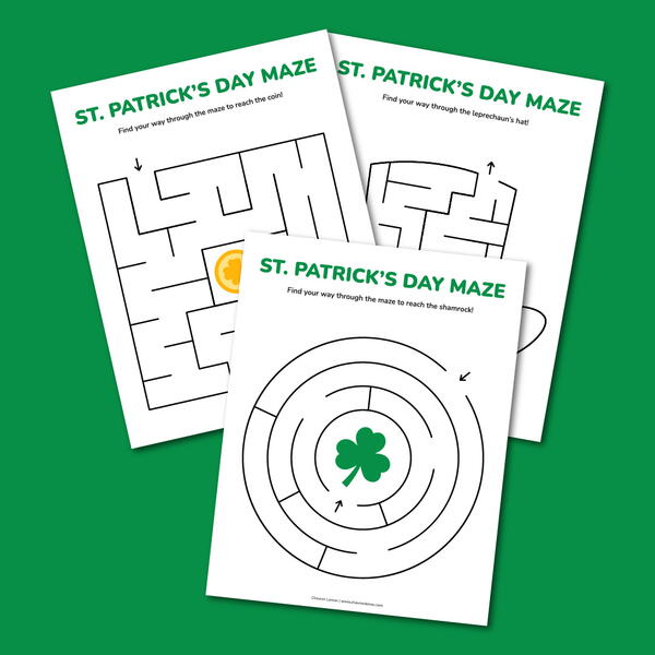 Printable St Patricks Day Mazes Printable St. Patrick’s Day Mazes