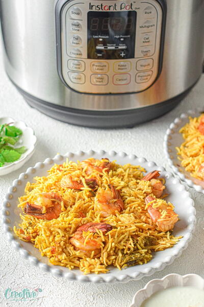 Instant Pot Shrimp Biryani Instant Pot Shrimp Biryani
