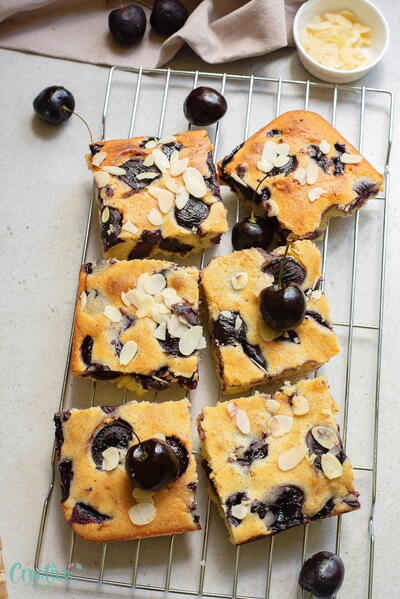 Fresh Cherry Sheet Cake