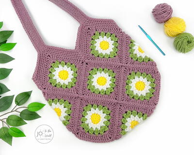 Flower Granny Square Bag Crochet Pattern