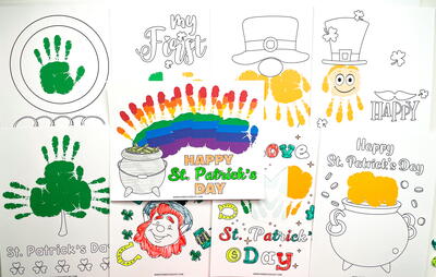 St Patrick's Day Handprint Craft Templates
