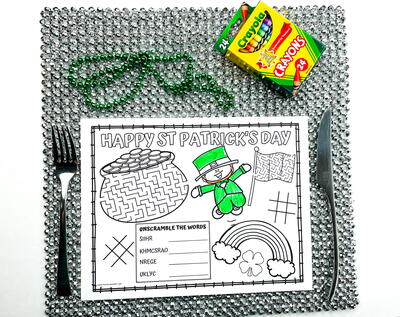 St Patrick’s Day Activity Placemats