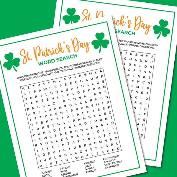 St Patricks Day Word Search St. Patrick's Day Word Search