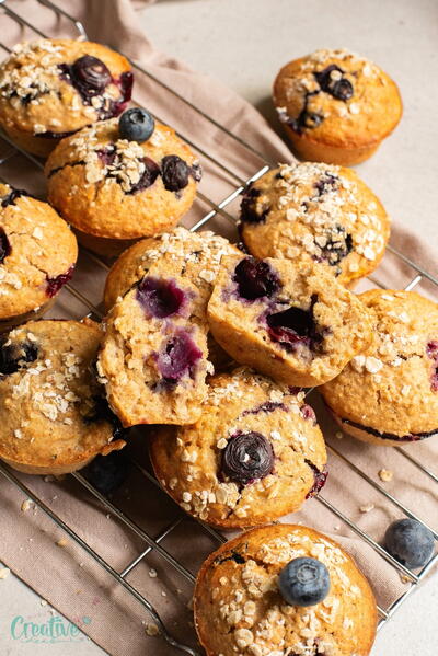 Whole Wheat Banana Blueberry Muffins Whole Wheat Banana Blueberry Muffins