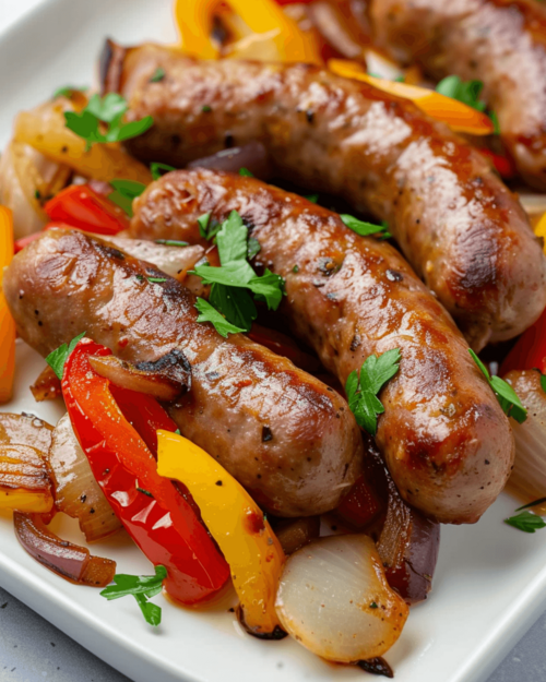 Baked Sausage And Peppers Baked Sausage And Peppers