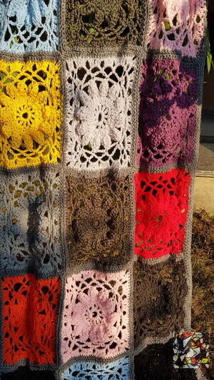 Scrap Granny Square Blanket Scrap Granny Square Blanket