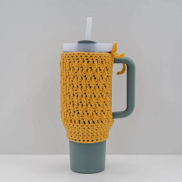 Textured Crochet Stanley Cup Cozy Pattern