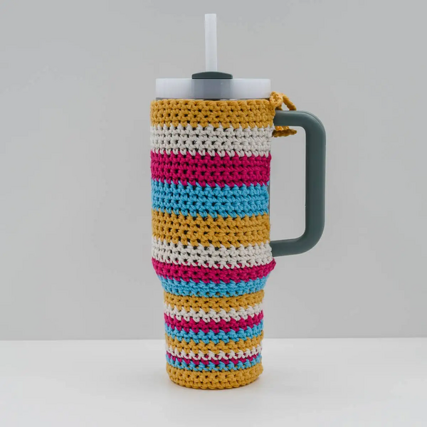 Striped Crochet Stanley Cup Cover Pattern