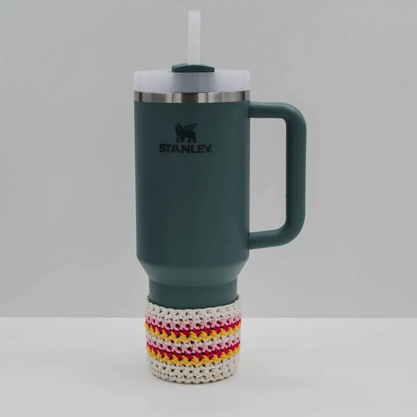 Striped Crochet Stanley Cup Boot Pattern Striped Crochet Stanley Cup Boot Pattern