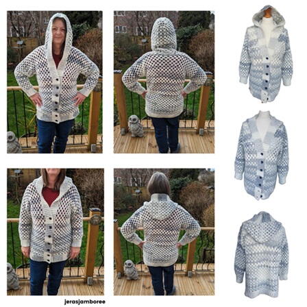 Granny Stitch Hooded Cardigan Granny Stitch Hooded Cardigan