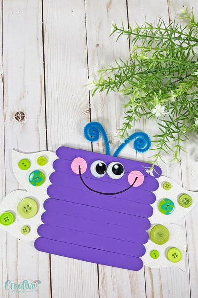 Butterfly Craft With Jumbo Sticks Butterfly Craft With Jumbo Sticks