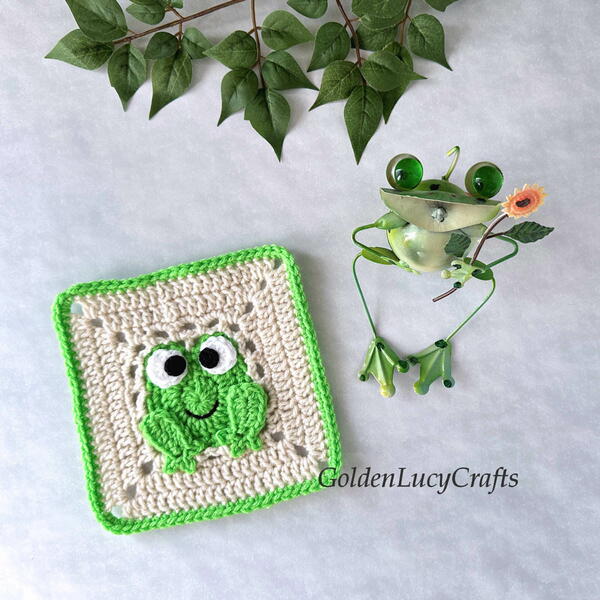 Crochet Frog Granny Square Crochet Frog Granny Square