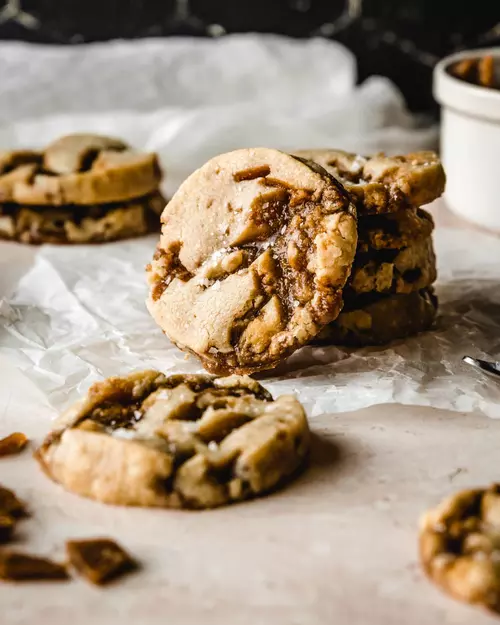 Slice And Bake Brown Sugar Toffee Shortbread Cookies Slice And Bake Brown Sugar Toffee Shortbread Cookies