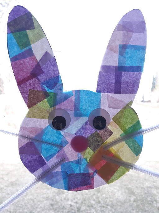 Bunny Tissue Paper Suncatcher Craft Bunny Tissue Paper Suncatcher Craft