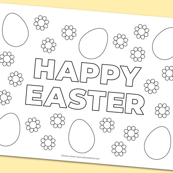 Happy Easter Coloring Page Happy Easter Coloring Page