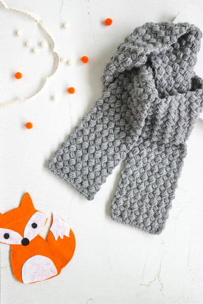 Childrens Bobble Stitch Scarf Children's Bobble Stitch Scarf