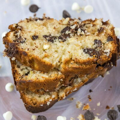 Banana Bread With Cream Cheese And Chocolate Chips