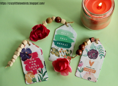 Decoupage Bookmarks Using Metal Tags