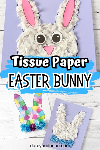 Tissue Paper Easter Bunny Craft
