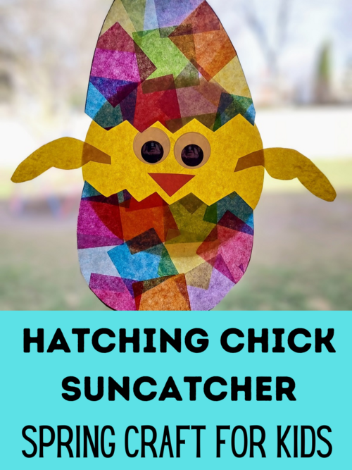 Hatching Chick Tissue Paper Suncatcher Craft Hatching Chick Tissue Paper Suncatcher Craft