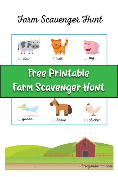 Free Printable Farm Scavenger Hunt For Kids Free Printable Farm Scavenger Hunt For Kids