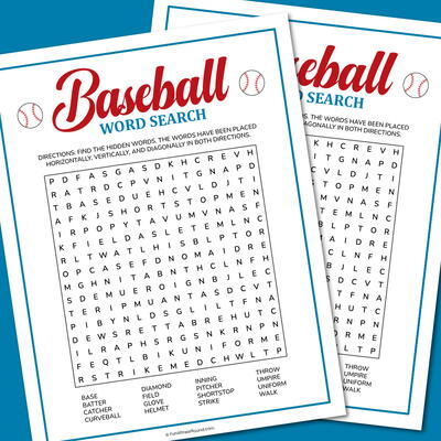 Baseball Word Search