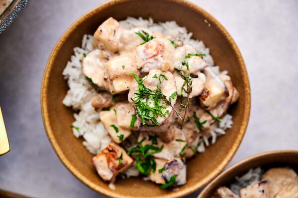 Halloumi Stroganoff Halloumi Stroganoff