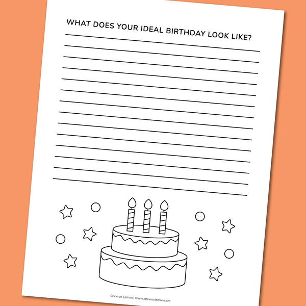 Birthday Writing Prompt Birthday Writing Prompt