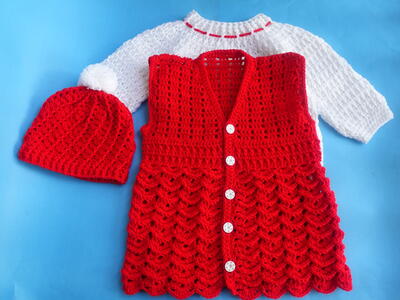 Adorable Baby Dress Outfit & Sweater