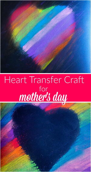 Heart Transfer Mothers Day Card Craft Heart Transfer Mother's Day Card Craft