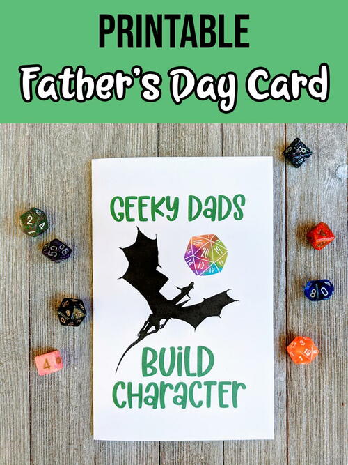 Printable Geeky Dads Build Character Card Printable Geeky Dads Build Character Card