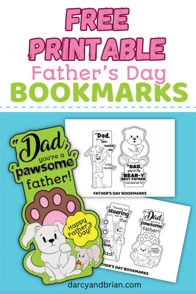 Free Printable Fathers Day Bookmarks Free Printable Father's Day Bookmarks