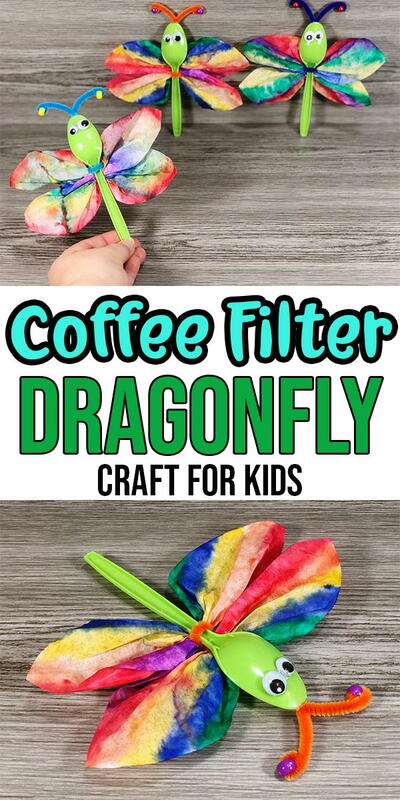 Coffee Filter Dragonfly Craft