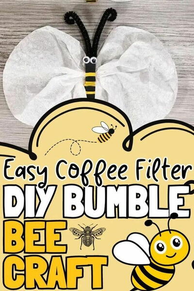 Coffee Filter Bumble Bee Craft Coffee Filter Bumble Bee Craft