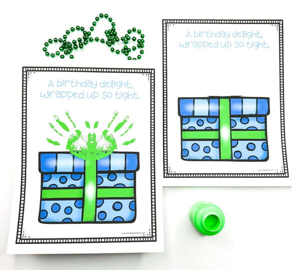 Birthday Handprint Art Birthday Handprint Art