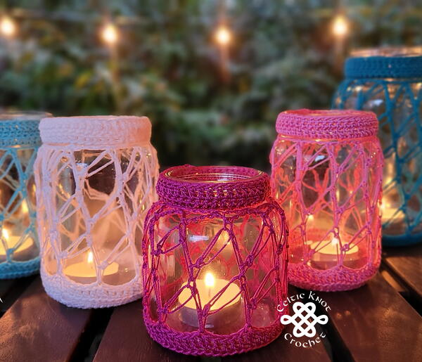 Crochet Mason Jar Lantern Crochet Mason Jar Lantern